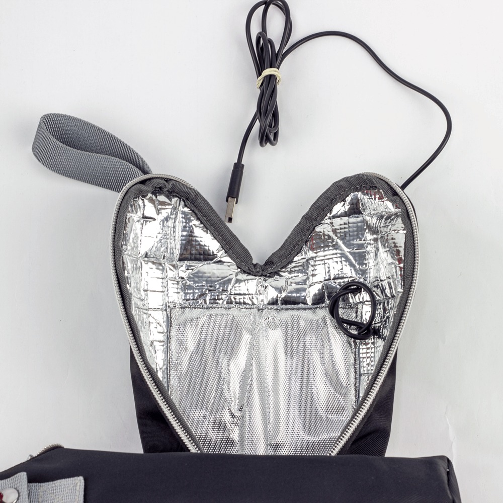 حقيبه لوازم الأمهات الإصدار الاحدث من لوسيد ومقاومة للمياه مع مفرش غيار وحافظه للببرونه حراريه بوصله تسخين-اسود - Image 6