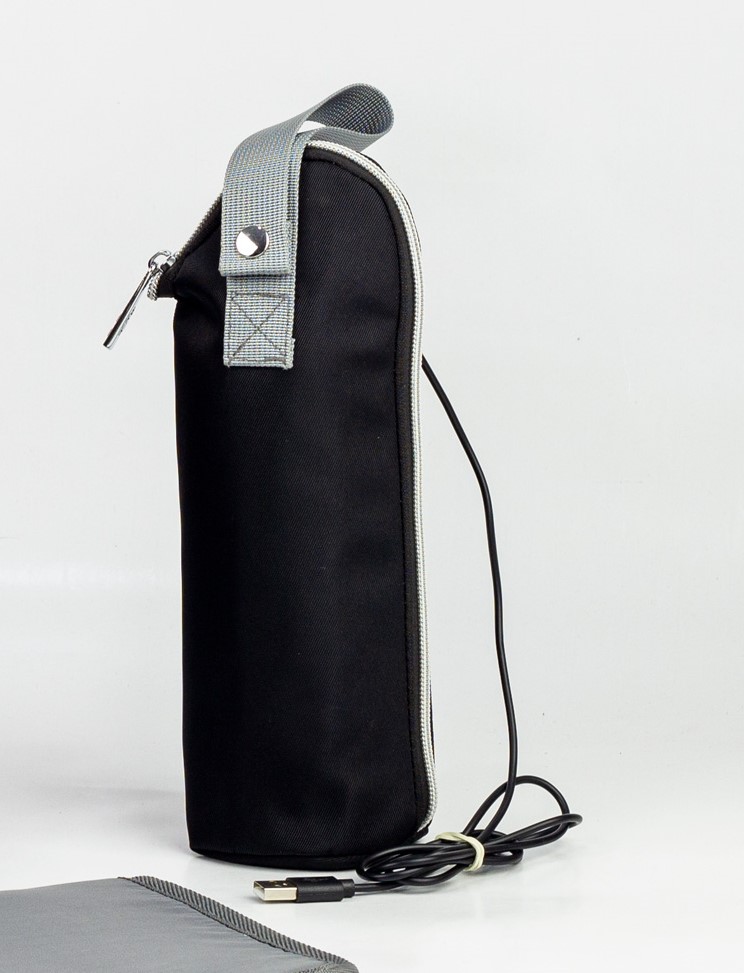 حقيبه لوازم الأمهات الإصدار الاحدث من لوسيد ومقاومة للمياه مع مفرش غيار وحافظه للببرونه حراريه بوصله تسخين-اسود - Image 5