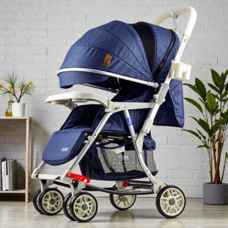 GLORY – سترولر بيبى 3*1 هزاز وثابت فاخره مزوده ببطانه عاليه الكثافه من البراند لوسيد ازرق موديل