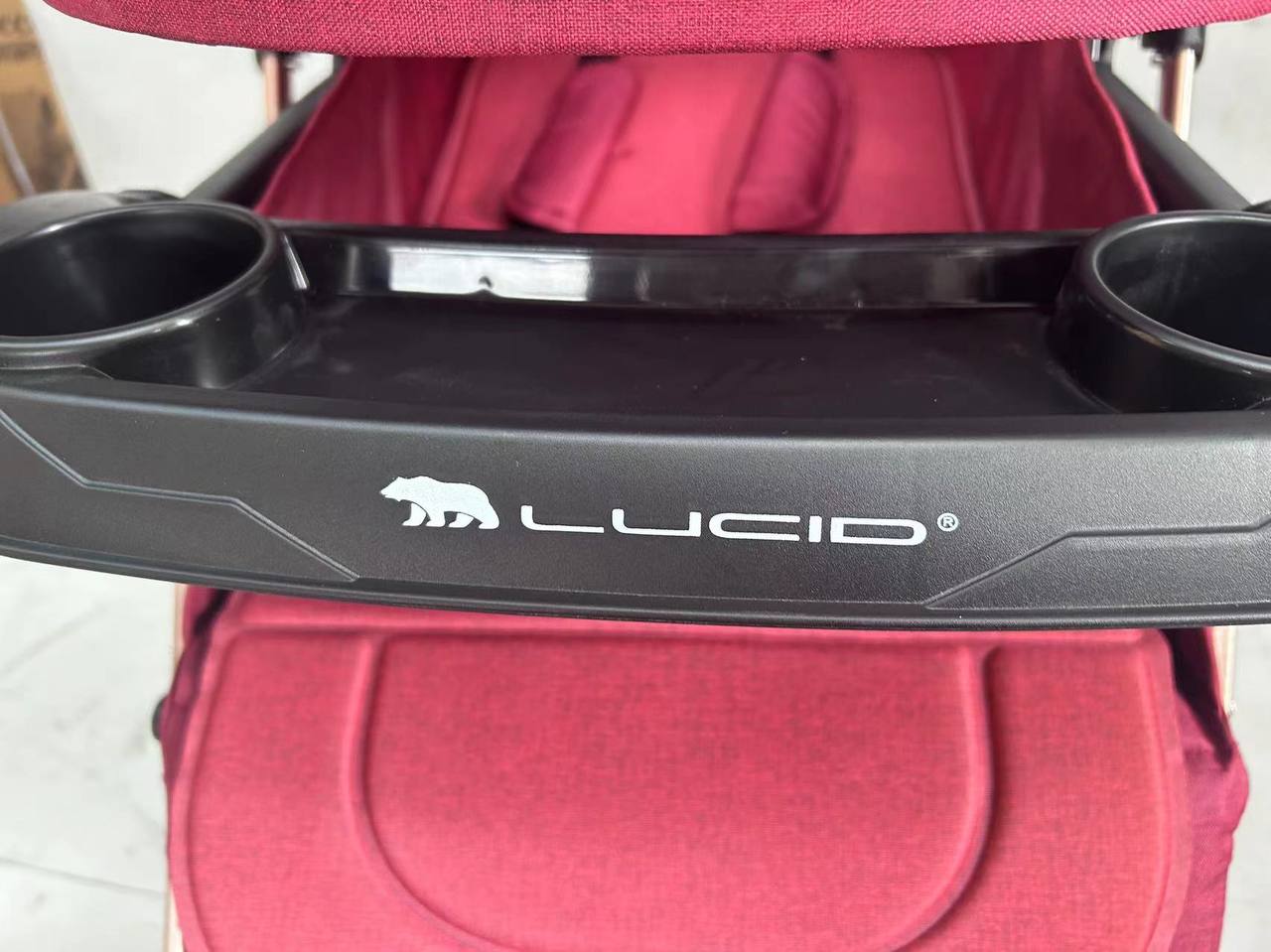 GLORY – سترولر بيبى 3*1 هزاز وثابت فاخره مزوده ببطانه عاليه الكثافه من البراند لوسيد احمر موديل - Image 3