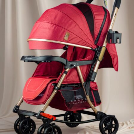 GLORY – سترولر بيبى 3*1 هزاز وثابت فاخره مزوده ببطانه عاليه الكثافه من البراند لوسيد احمر موديل
