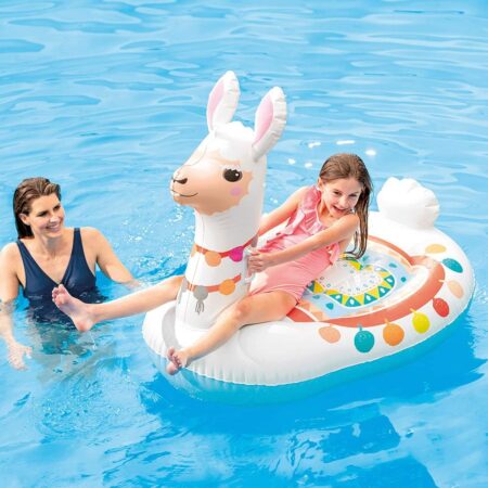 Intex لعبة لاما لطيفة قابلة للنفخ، 112 × 94 × 135 سم