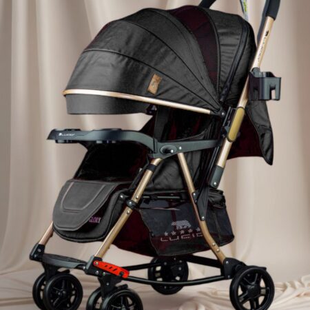 GLORY – سترولر بيبى 3*1 هزاز وثابت فاخره مزوده ببطانه عاليه الكثافه من البراند لوسيد اسود موديل