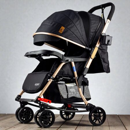GLORY – سترولر بيبى 3*1 هزاز وثابت فاخره مزوده ببطانه عاليه الكثافه من البراند لوسيد اسود موديل