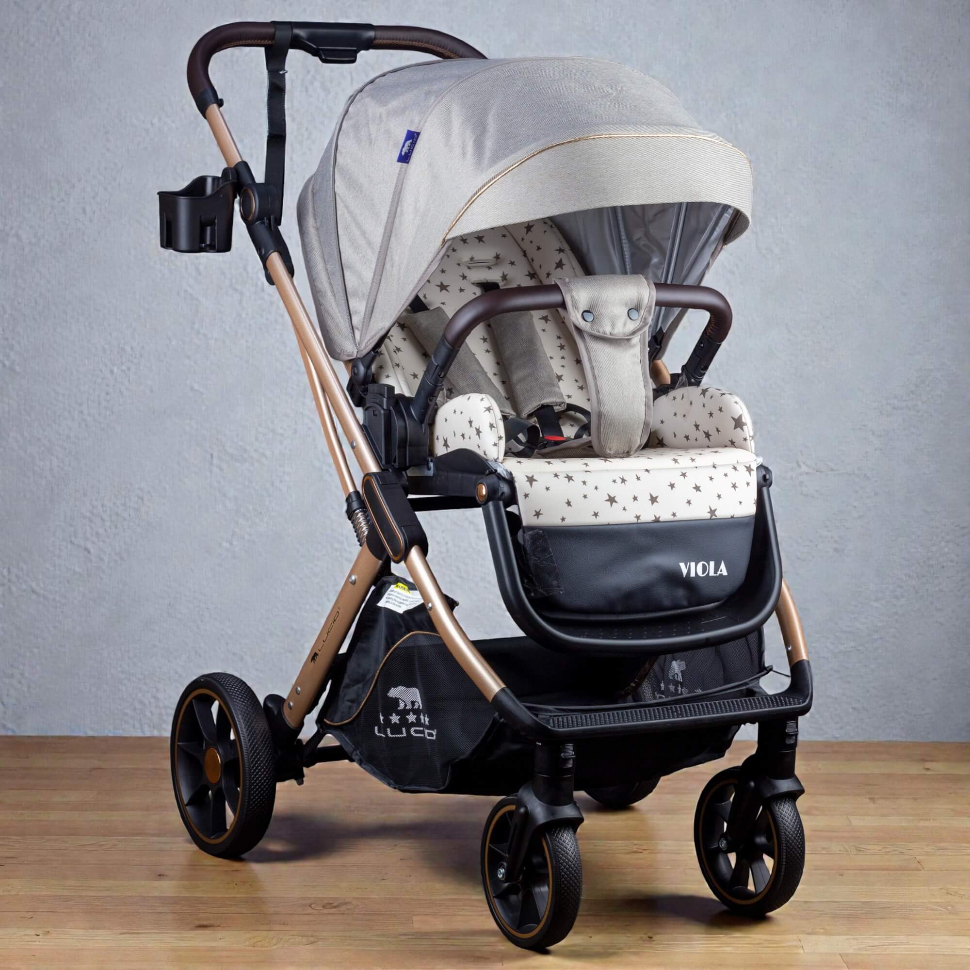 VIOLA – سترولر بيبى كاريكوت فاخره مزوده ببطانه عاليه الكثافه من البراند لوسيد بنى موديل