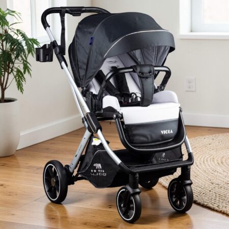 VIOLA – سترولر بيبى كاريكوت فاخره مزوده ببطانه عاليه الكثافه من البراند لوسيد اسود موديل