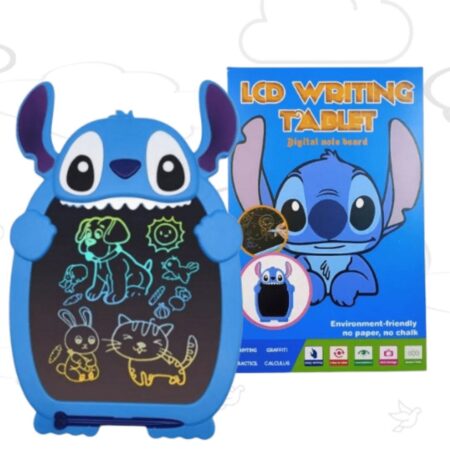 لوحة كتابة LCD للأطفال – تصميم Stitch – أللوان ازرق