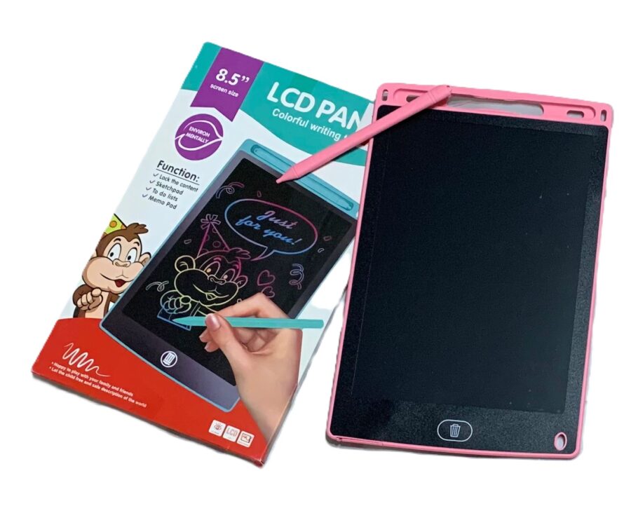 وصف تسويقي للوح الكتابة الإلكتروني (LCD Writing Tablet) – اللون وردي
