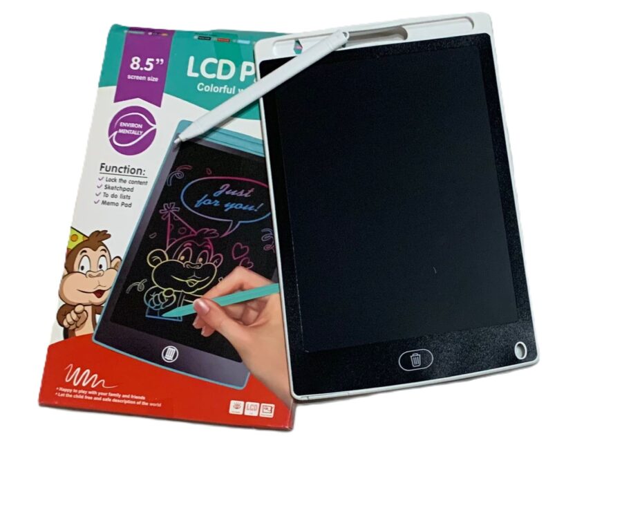 وصف تسويقي للوح الكتابة الإلكتروني (LCD Writing Tablet) – اللون ابيض