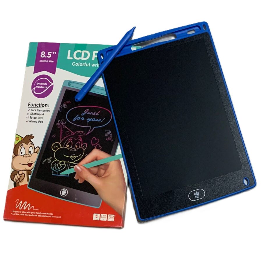 وصف تسويقي للوح الكتابة الإلكتروني (LCD Writing Tablet) – اللون ازرق