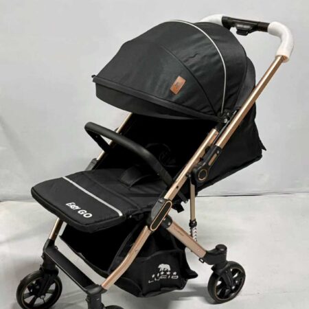 Easy Go – سترولر بيبى فاخره هاندل مزوده باربع عجلات متحركه360 درجه من لوسيد اسود موديل