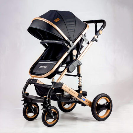 SENA PLUS – سترولر بيبى فاخره كاريكوت الحجم الكبير من لوسيد لون اسود موديل