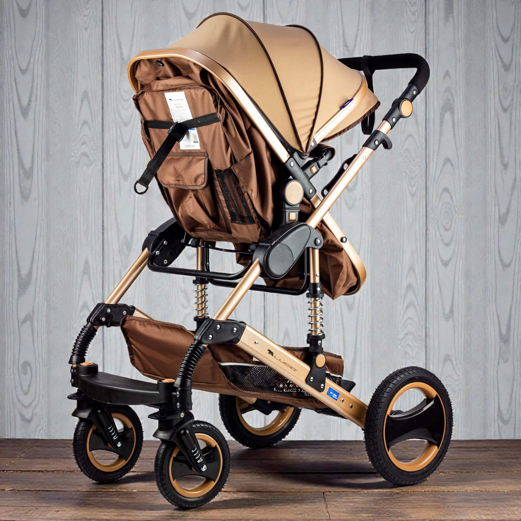 SENA PLUS – سترولر بيبى فاخره كاريكوت الحجم الكبير من لوسيد لون اسود موديل - Image 5