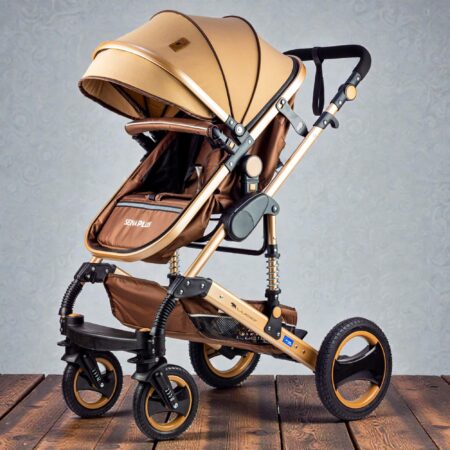 SENA PLUS – سترولر بيبى فاخره كاريكوت الحجم الكبير من لوسيد لون بنى موديل
