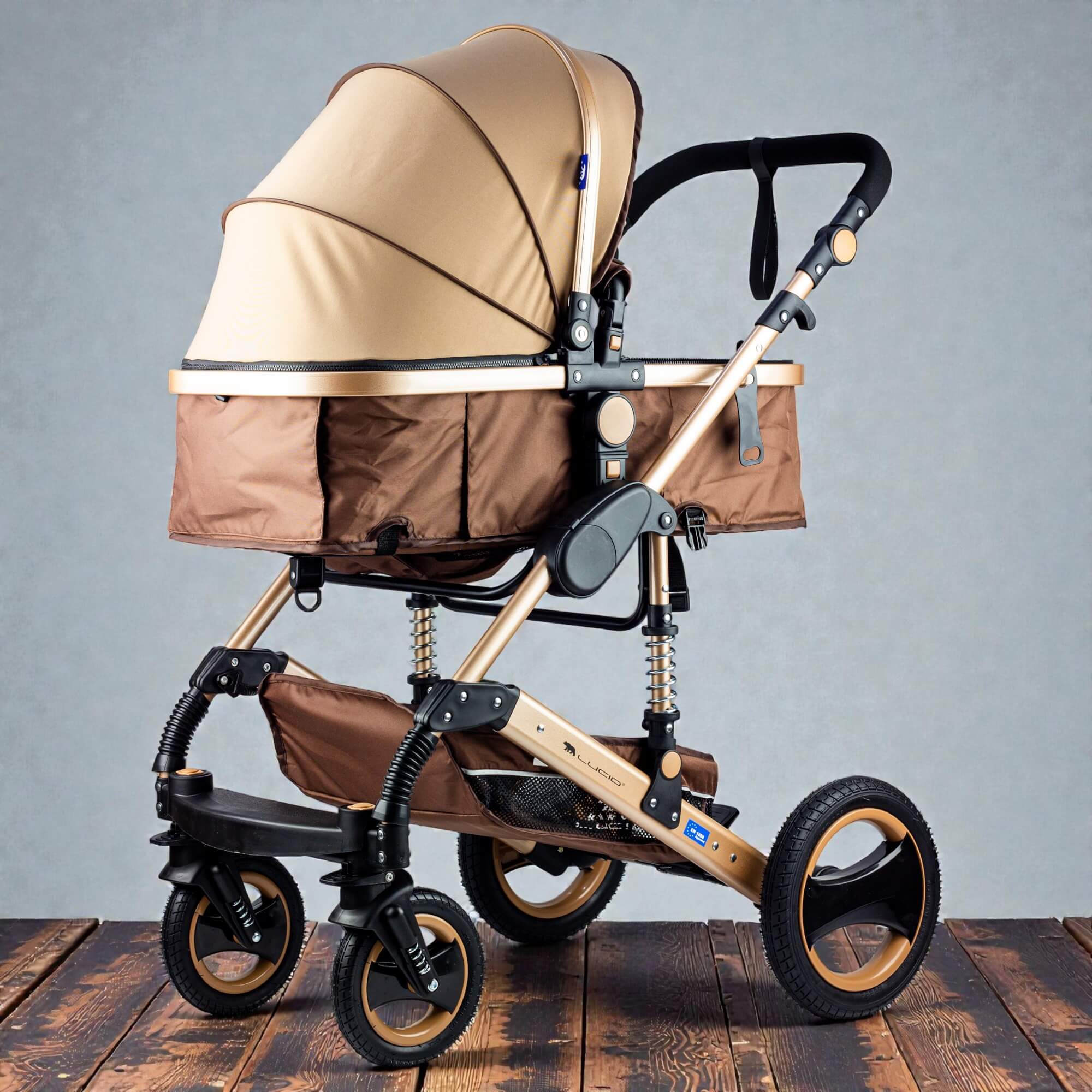 SENA PLUS – سترولر بيبى فاخره كاريكوت الحجم الكبير من لوسيد لون اسود موديل - Image 4