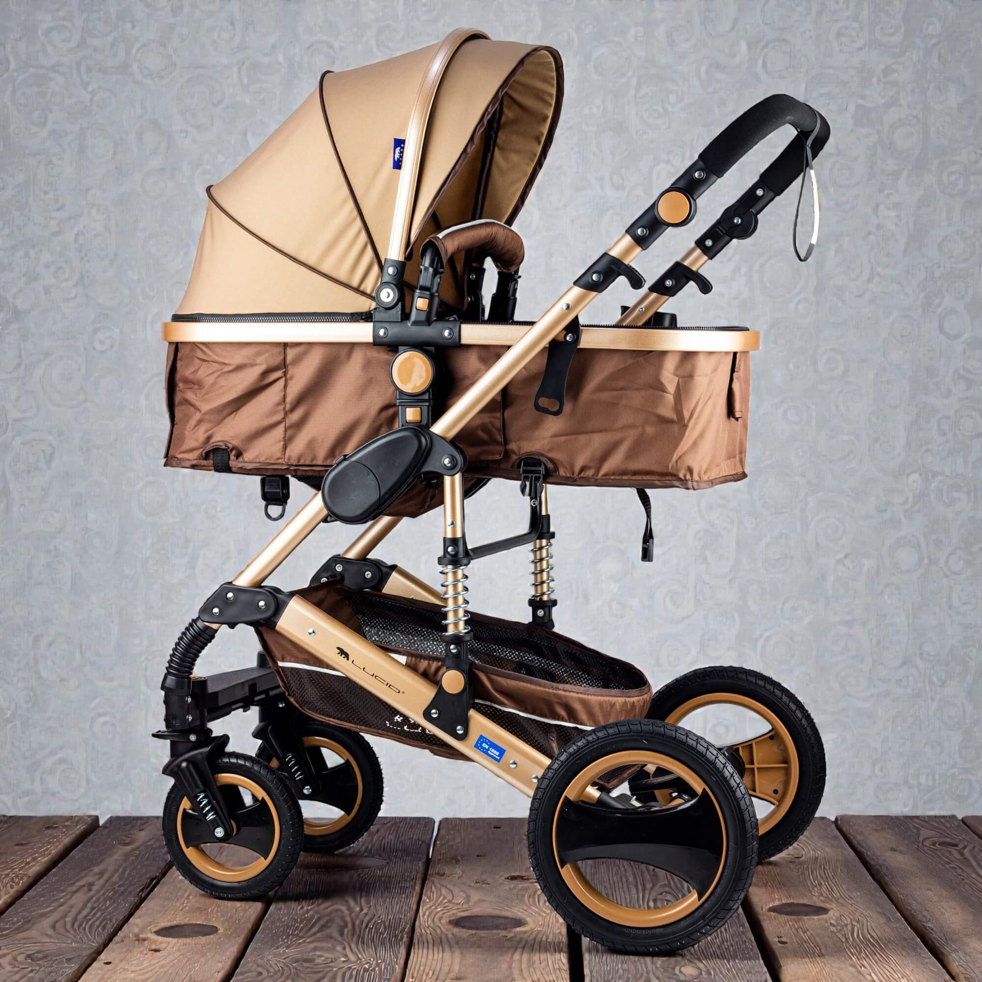 SENA PLUS – سترولر بيبى فاخره كاريكوت الحجم الكبير من لوسيد لون اسود موديل - Image 6